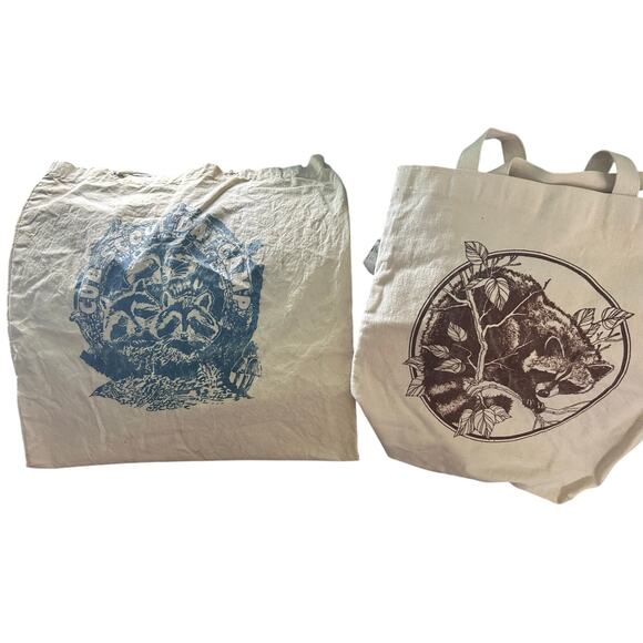 VGUC Vintage 20 Piece Raccoon Collection Pictures Bags Stuffies Plate Wood Box - Picture 2 of 10